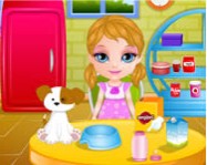 Baby barbie adopts a pet online